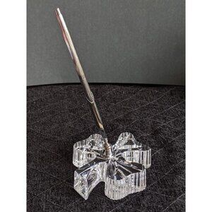 Vintage Waterford Crystal Shamrock Pen Holder / Home Office Desk Decor / Irish S
